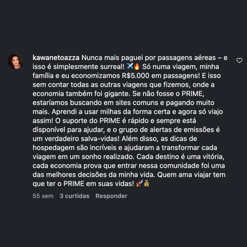 Depoimento de @kawanetoazza